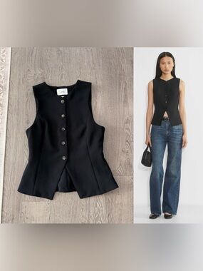Aritzia Wilfred Regal Button-Front Vest (Crepette)